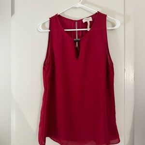 Laundry By Shelli Segal Womens Top Red Sleeveless Blouse